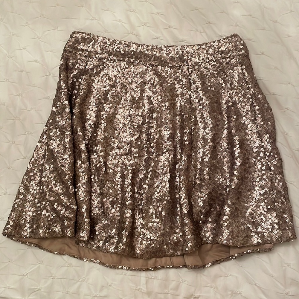 TOBI gold sequin skirt size M